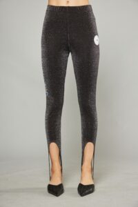 Designed Black  Lurex Leggings URBAN