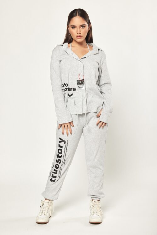  Gray Color Jogger Set  RETRO
