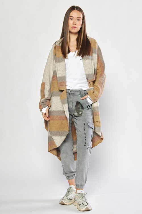  Designed Brown Color Long  Coat  LIMITED