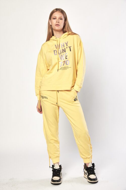 2 Piece Yellow Color  Jogger Set  WHY