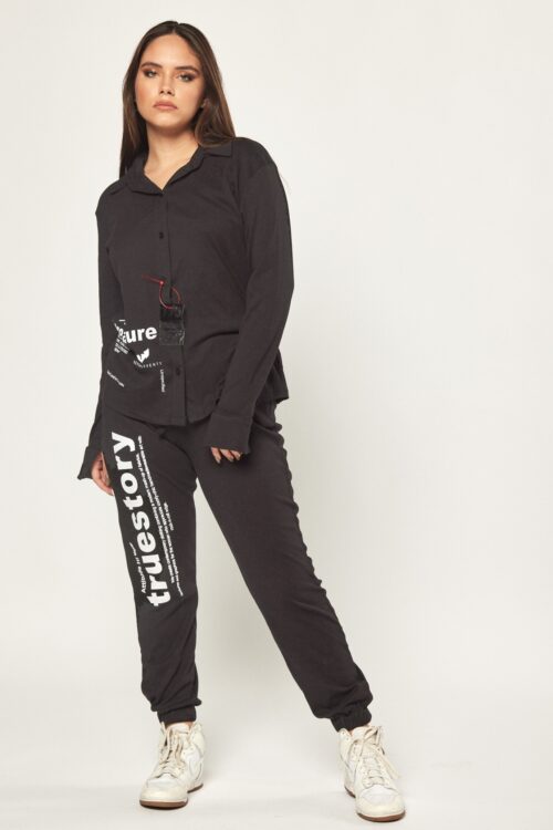 Black  Color Jogger Set  RETRO