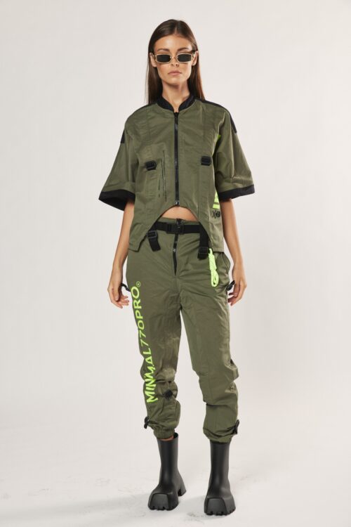 Two Piece olive Green Designed  Set  SEVEN