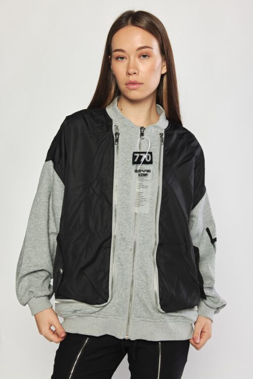  Designed Grey and Black Jacket  LOVE