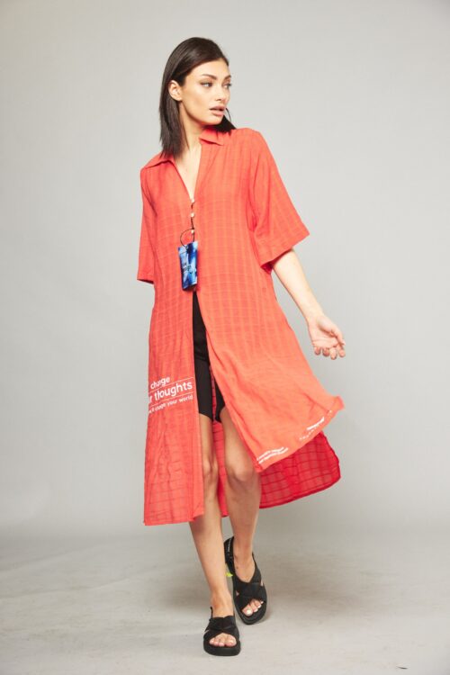 Red Orange Galabia Midi Dress THOUGHTS
