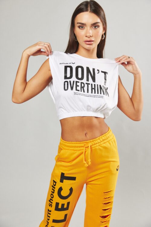 White Crop Top DON'T