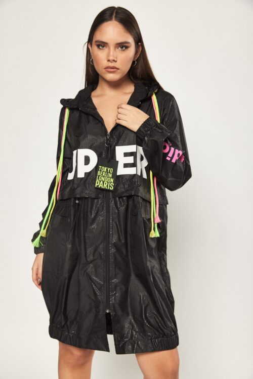 Black Soft Nylon Jacket  SUPER