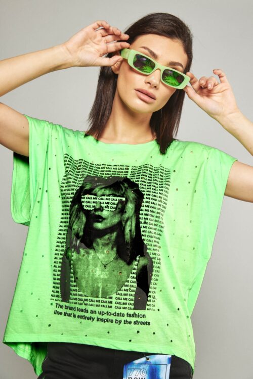 Neon Green Sleeveless Top CALL ME