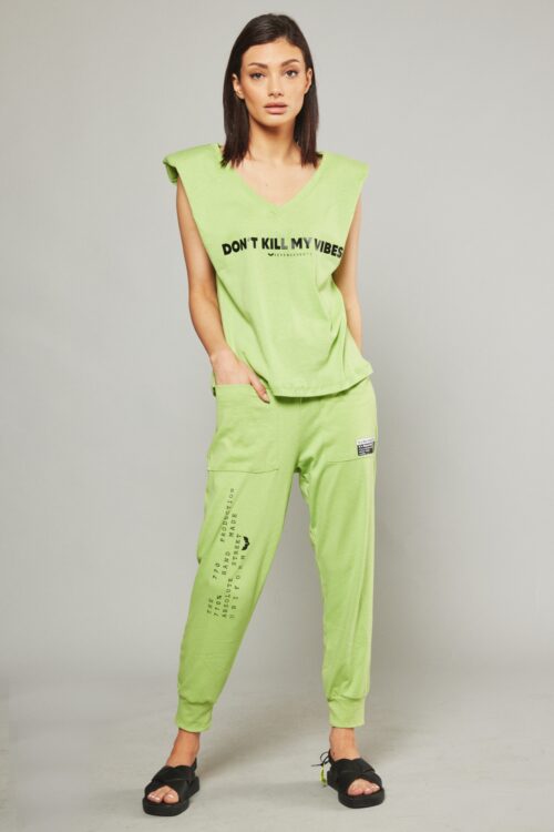 Green Two Piece Cotton Set  VIBES