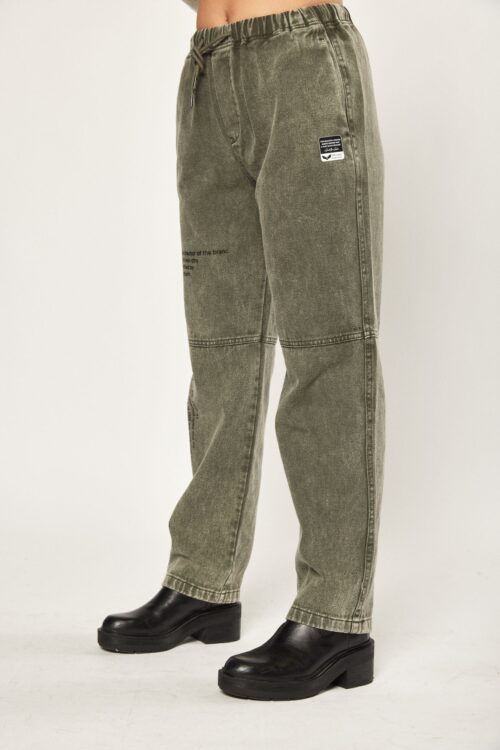 Designed Washed Gray Denim Pants  BRAND