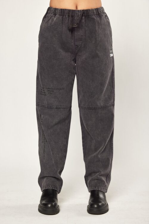 Designed Washed Black Denim Pants  BRAND