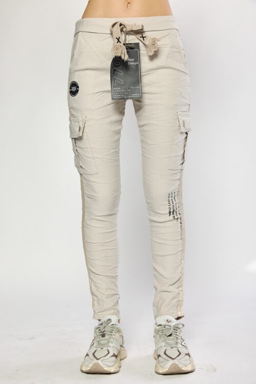 Designed Fine  Korduroy Beige Jogger Pants 770