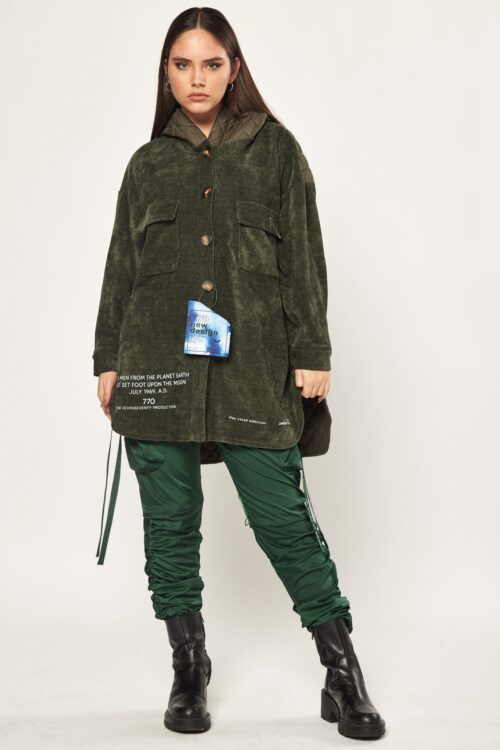 Olive Green Soft Corduroy  Jacket  EARTH