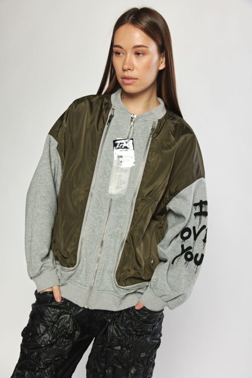 Designed Grey and Olive Green Jacket  LOVE