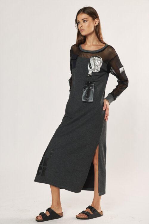 Gray Pullover Maxi Dress  DON'T
