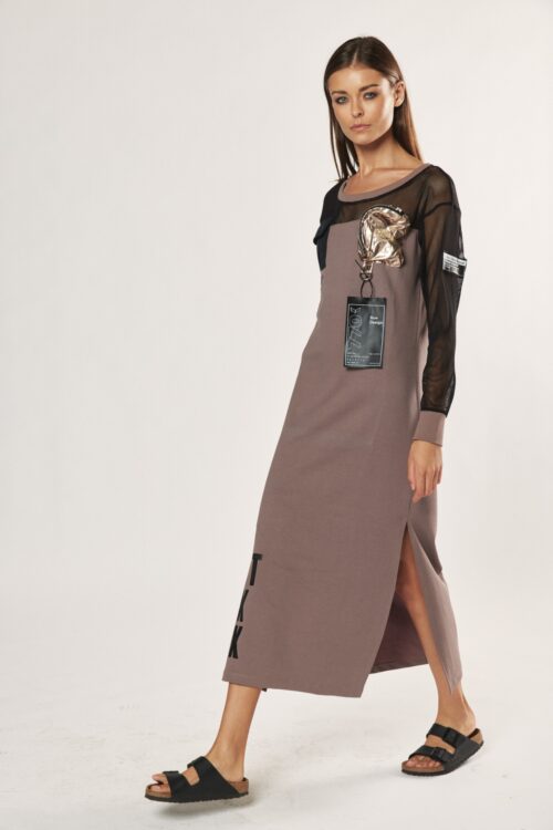 Brown Pullover Maxi Dress  DON'T