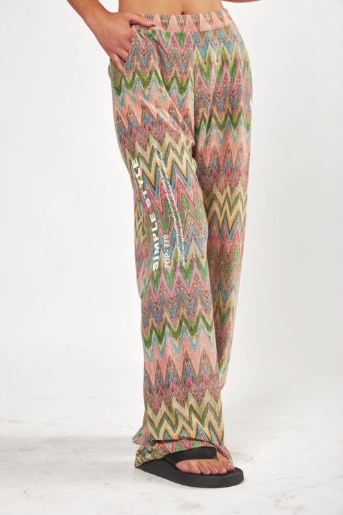 Colorful Retro Style Designed Pants  SIMPLE