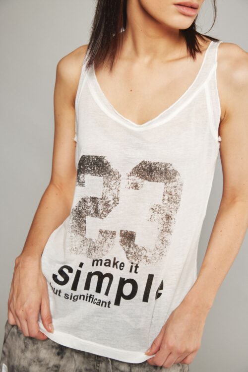White Tank Top SIMPLE