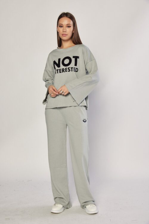 2 Piece Black Color Pullover  Jogger Set  LOVE