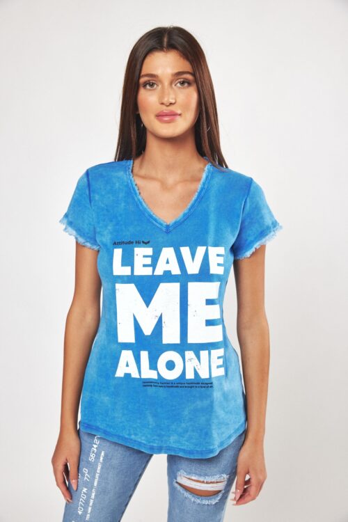  Designed  Washed Blue T- Shirt  ME