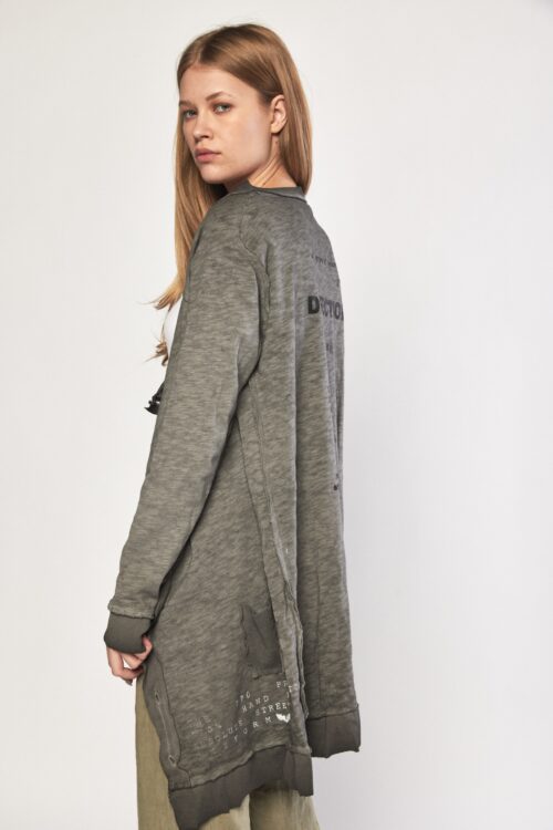 Washed Gray  Designed Cotton Jacket  DIRECTION