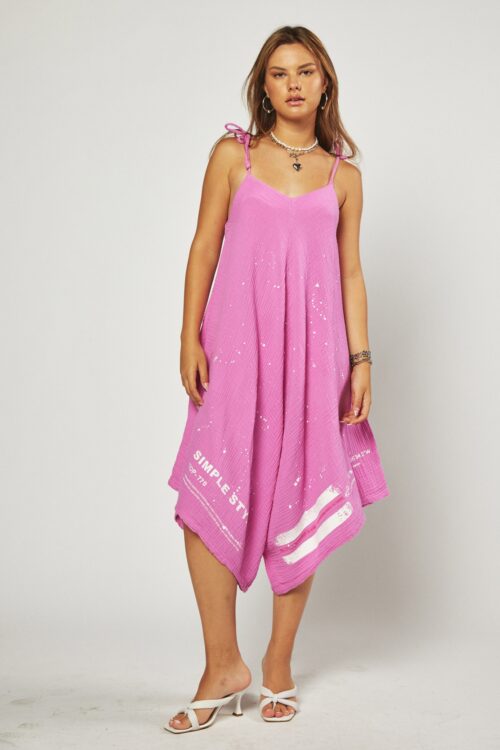 Pink Sleeveless Tetra Overall STYLE
