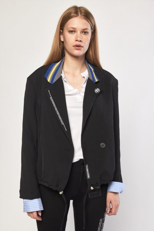 Black Sporty Blazer Jacket  SYSTEM