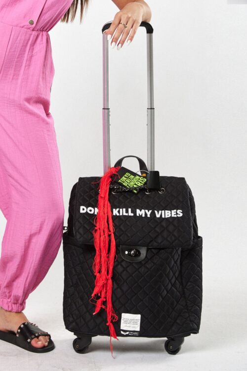 Black Designed Trolley Suitcase VIBES