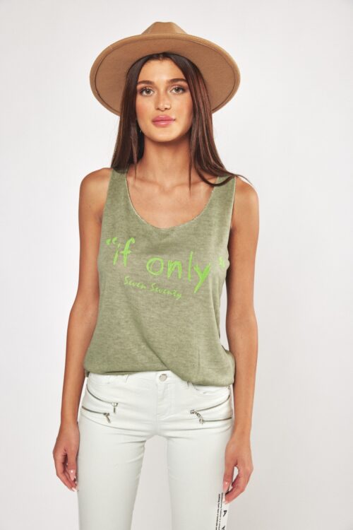  Olive Green Designed  Tank  ONLY