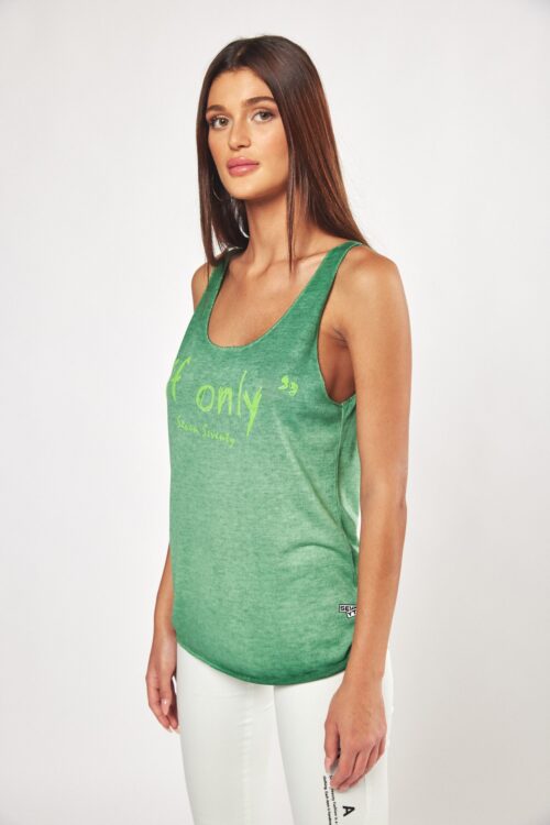 Bright Green Designed  Tank  ONLY