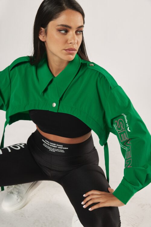 Green Crop Top Jacket SEVEN