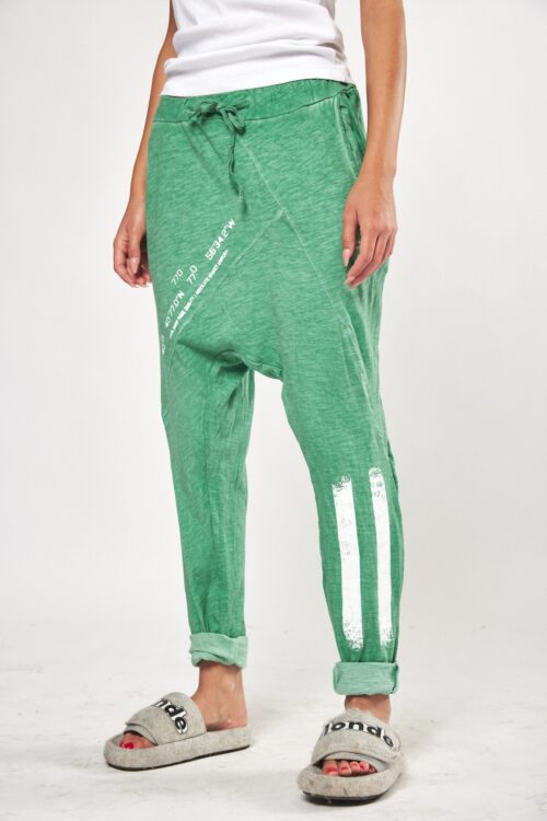 Designed Green Jogger Baggy Pants SKULL