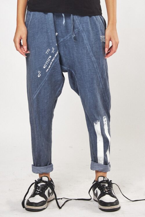 Designed Blue Jogger Baggy Pants SKULL