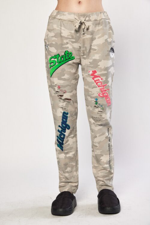 Stretchy Camouflaged print Jogger Pants STATE
