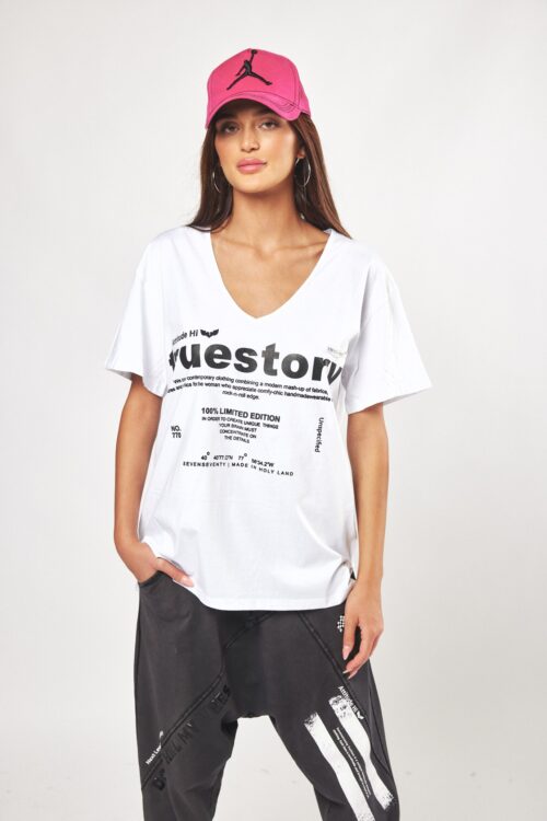  Designed White  T- Shirt  TRUE STORY