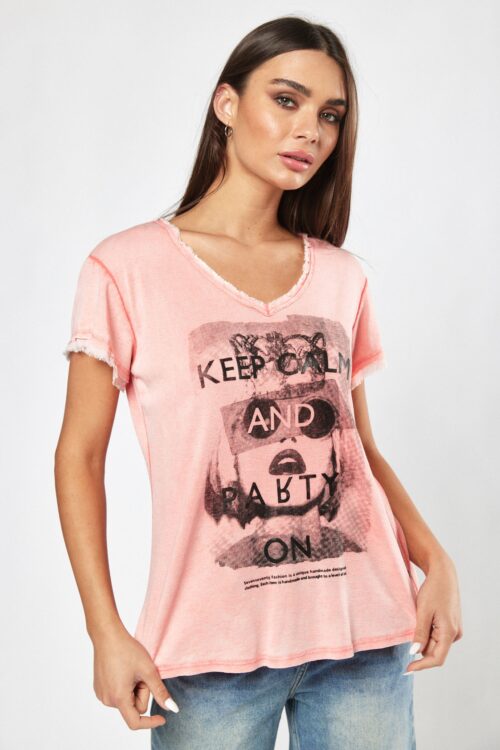  Washed Orange Color Vintage Look Designed  T- Shirt  SKULL