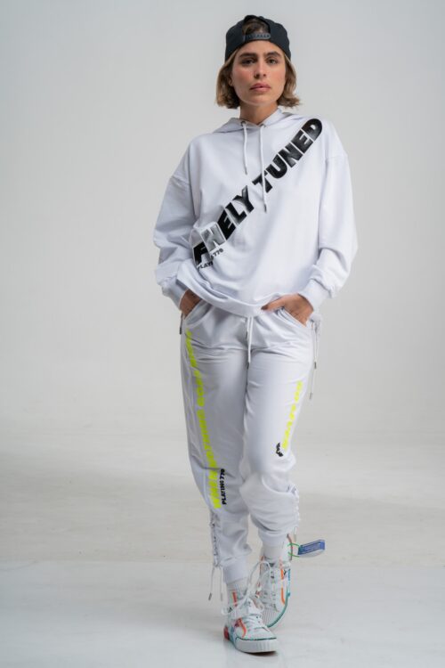 White Two Piece Pullover Jogger  Set  TUNED