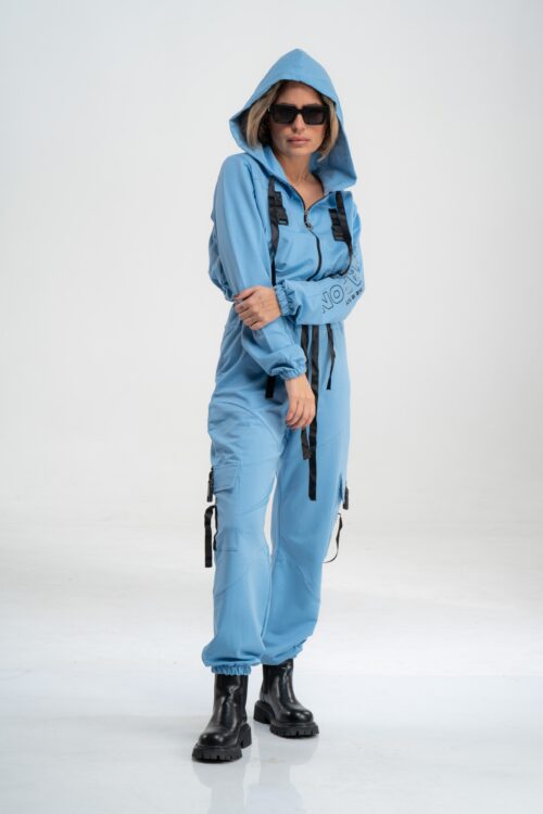 Light Blue Two Piece Pullover Jogger  Set  WEAPON