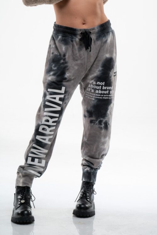 Army Style Tie Dye Designed Wide Joggers Pants   ARRIVAL
