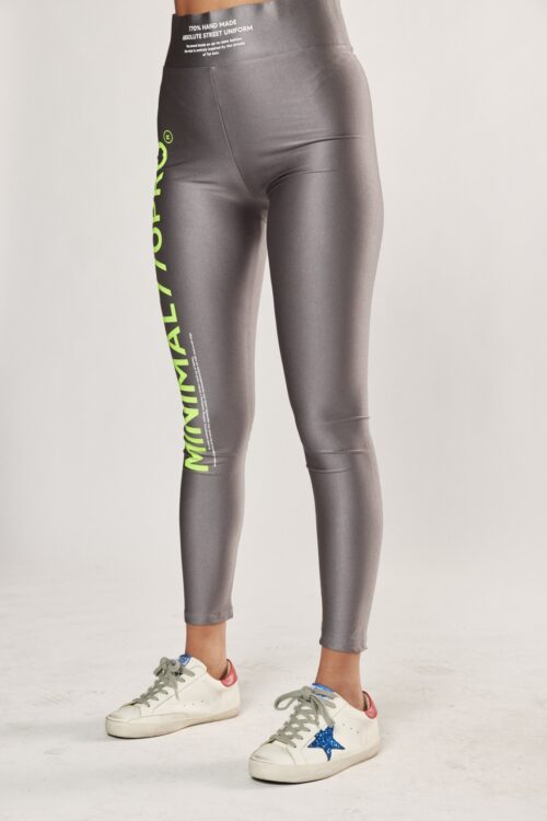 Designed Grey Lycra Leggings MINIMAL