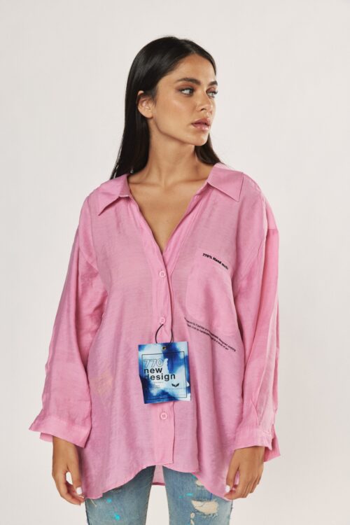 Pink Long Sleeves Wide Top  770%