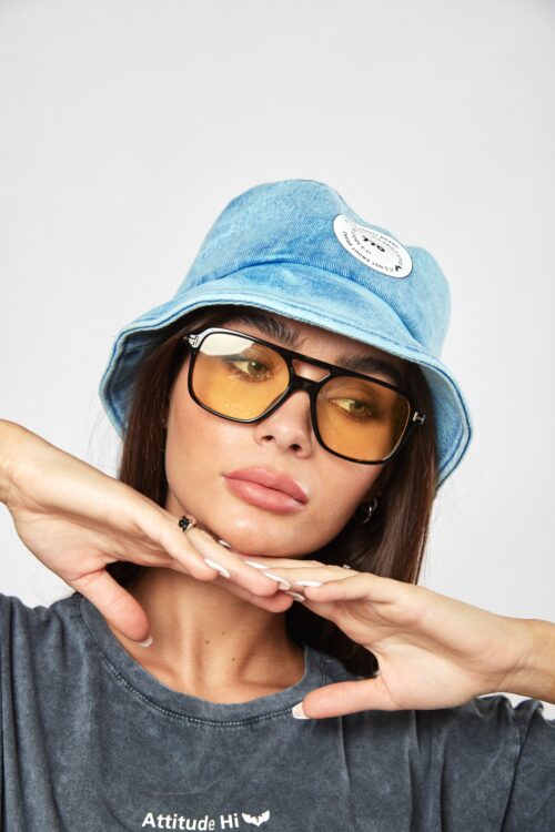 Washed Light Blue Denim Bucket Hat 770 