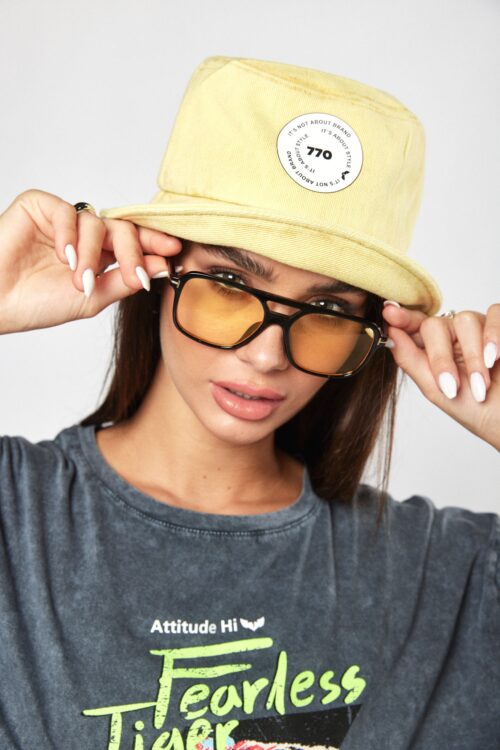 Washed Yellow Denim Bucket Hat 770 