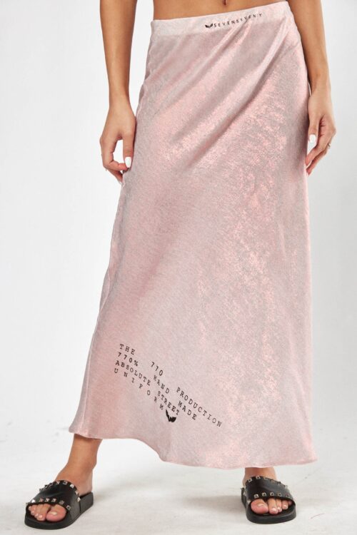 Pink Midi Satin Skirt UNIFORM