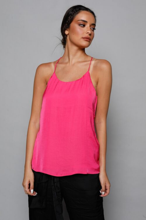 Pink Satin  Designed Tank  LOVE