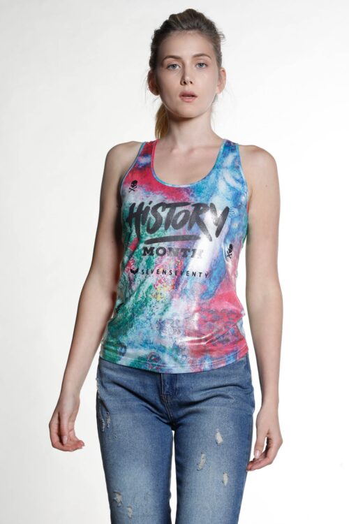 Pink and Blue Shiny Tank Top HISTORY