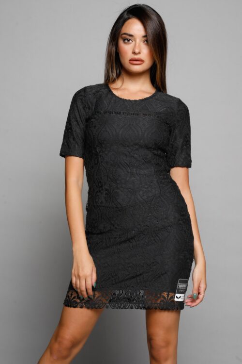 Black Lace Mini Evening Dress MADAM