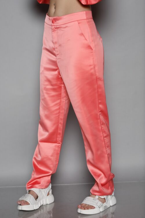 Designed Peach Satin Pants SEVEN