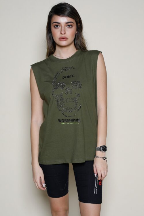 Olive Green Sleeveless Top DON'T
