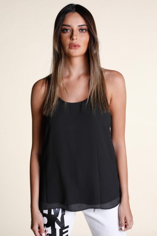 Black Satin  Designed Tank  LOVE