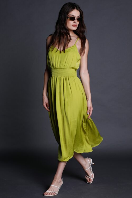 Green Evening Midi Dress CHIC
